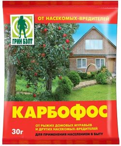 Карбофос 30гр (от рыж.дом.мурав.и др.насек) ТМ Грин Бэлт /200шт//Пакет