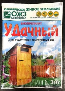 Удачный-биопрепарат 30 гр для туалетов и выгр.ям(быстро.расщипл.отходы)/40шт//Пакет