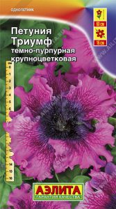 Петуния Триумф Темно-Пурпур крупнцвет 10с (драже в пробирке) /однолетник/ЦП