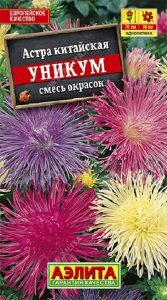 Астра Уникум китайская, смесь окрасок 0,2гр Н70см /однолетник/ЦП