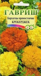 Бархатцы Крекерджек прямостоячие смесь Н70, Ø12см 0,3гр /однолетник/ЦП