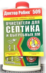 Доктор Робик 509  очиститеть для септиков и выгребных ям /12шт//Флакон