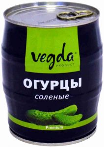 Огурцы соленые «Vegda» (ж/б) кошерные 580г Израиль