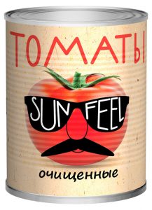 Томаты очищен.в соб/соку «SunFeeL» (ж/б) 850мл Италия