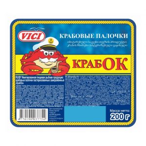 Крабовые палочки Замороженные «КрабОК» 200г