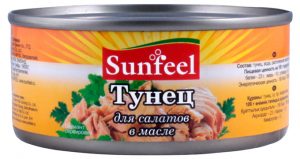 Тунец для салатов в масле «Sunfeel» 170г