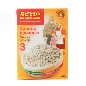 Хлопья овсяные Я/солнышко Экстра-3 350г «ПМК»