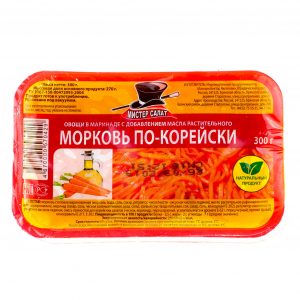 Морковь по-корейски (пл/б) 300г «Мистер Салат» Брянск.обл.