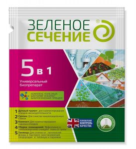 Универсальный БИОпрепарат 5в1 50гр теплица,уборка помещ,компост,септик,дач.туалет сер.Зеленое Сечени/Пакет