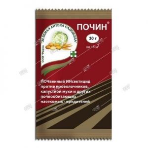 Почин 30гр Почвенный Инсектицид против проволочника,капуст.мухи и др.почовооб.насек.-вредит. /150шт//пакет