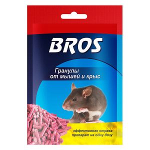 BROS Гранулы от крыс и мышей (пакет) 90гр/20шт//Пакет