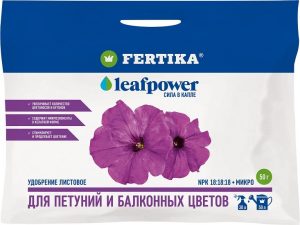 Фертика Leaf POWER для Петуний и Балконных Цветов 50гр водорастворимое удобрение /50шт//Пакет