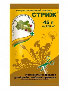 Стриж 45гр гербицид от сорняков (одуванчики, сныть, осот, крапива) на 200м2 /100шт//Пакет