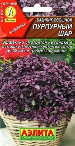 Базилик Пурпурный Шар овощной 0,3 темно-фиолет/ЦП НОВИНКА!!!