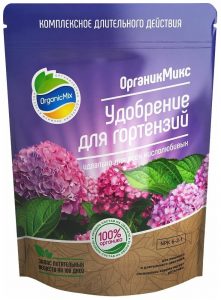 ОрганикМикс Удобрение для Гортензий 850гр /10шт//Пакет НОВИНКА!!!